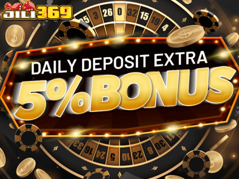 Jolibet Casino 5% Daily Bonus