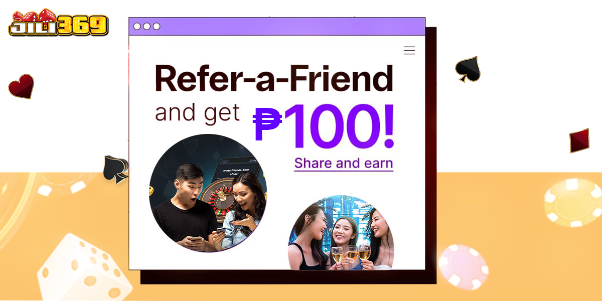 Jolibet Free Register Bonus – Refer Friend ₱100