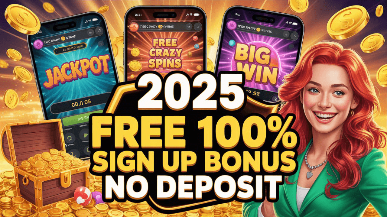 2025 Free 100 Sign Up Bonus No Deposit