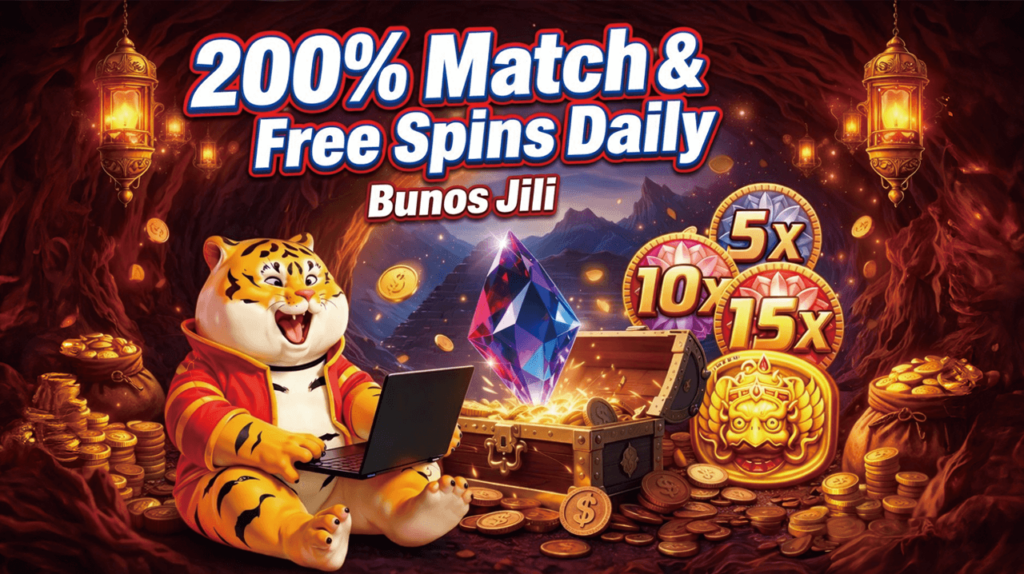 Bunos Jili - 200% Match + Free Spins Daily