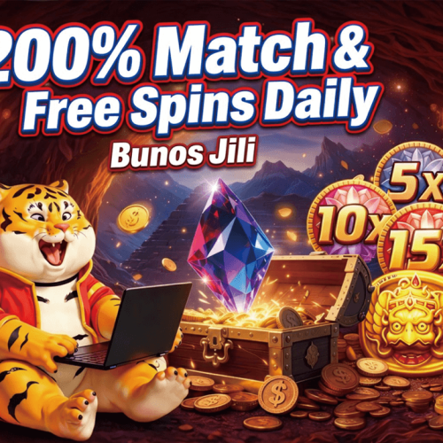 Bunos Jili - 200% Match + Free Spins Daily